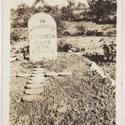 Photograph - 'One of the Graves', Gunner Frederick Thomas Brem, Gallipoli, 1916