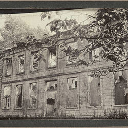 Photograph - Damaged Building, France, Sergeant John Lord, World War I, 1916-1917