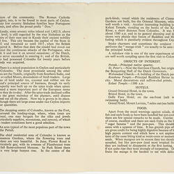 Booklet - Orient Line, Colombo