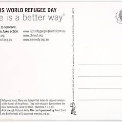 Postcard - Refuge Deny Access Deter by Force, Avant Card, 20 Jun 2002