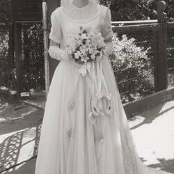 Digital Photograph - Wedding Portrait, Violet Crocker Asmus, Kensington, circa 1949