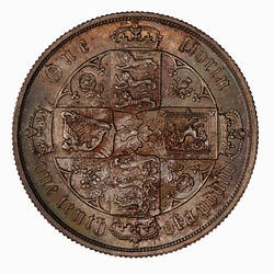 Coin - Florin, Queen Victoria, Great Britain, 1885 (Reverse)