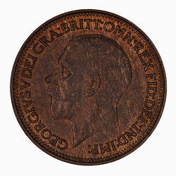 Coin - Farthing, George V, Great Britain, 1932 (Obverse)
