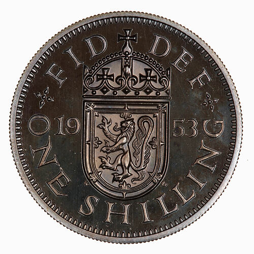 Proof Coin - Shilling, Elizabeth II, Great Britain, 1953 (Reverse)