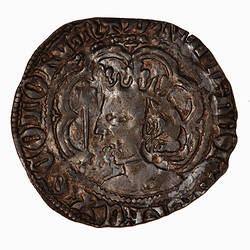 Coin - Halfgroat, David II, Scotland, 1357-1367 (Obverse)