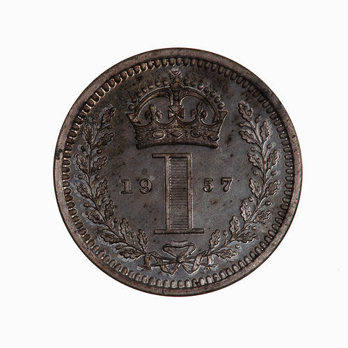Coin - Penny (Maundy), Elizabeth II, Great Britain, 1957 (Reverse)