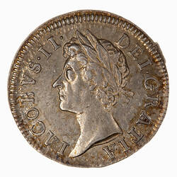 Coin - Twopence, James II, Great Britain, 1687 (Reverse)