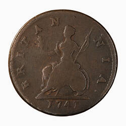 Coin - Farthing, George II, Great Britain, 1741 (Reverse)