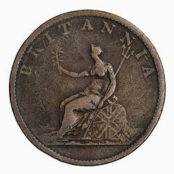 Coin - Halfpenny, George III, Great Britain, 1807 (Reverse)