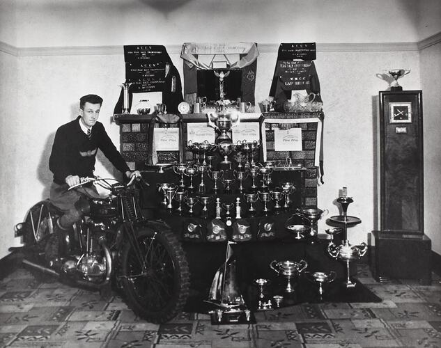 Photograph - Norm McCubbin and his Trophies, circa 1950