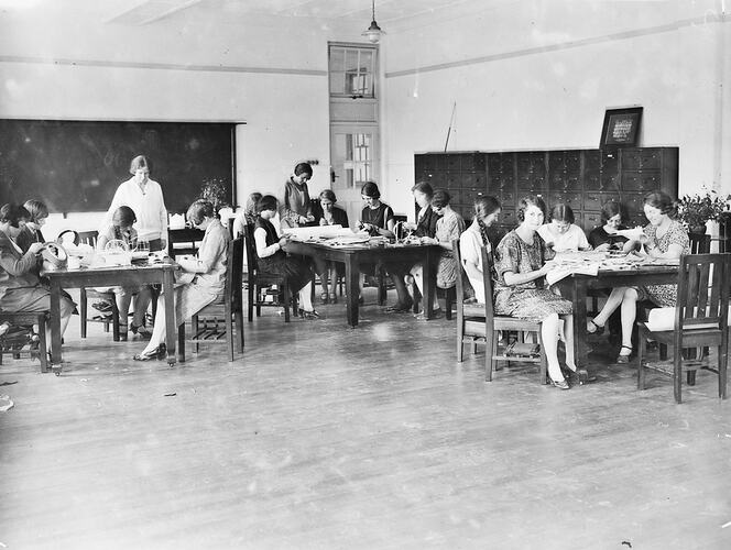 Emily Mcpherson College, Students Making Hats, circa 1920s