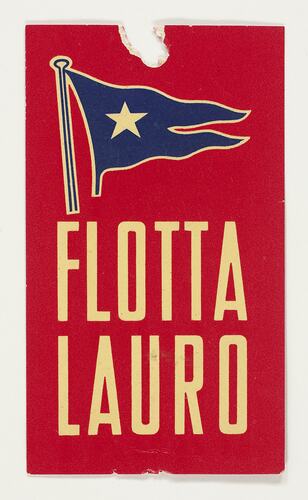 Baggage Label - Flotta Lauro, Cabin