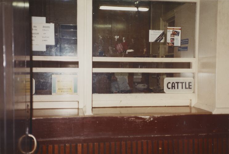 Enquiry Desk, Newmarket Saleyards, Sept 1985