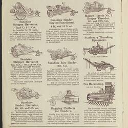 Product Catalogue - H.V. McKay Massey Harris, 'Sunshine & Massey Harris Farm Machinery', Victoria, 1935