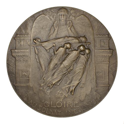 Medal - The Unknown Soldier, by Raoul Benard, France, 1921