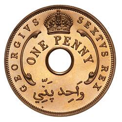 Proof Coin - 1 Penny, British West Africa, 1952