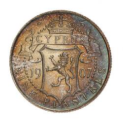 Coin - 9 Piastres, Cyprus, 1907