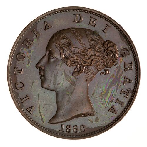 Proof Coin - 1/2 Penny, Isle of Man, 1860