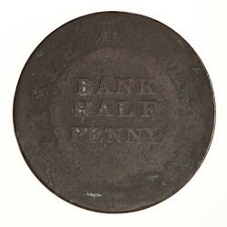 Token - 1/2 Penny, Isle of Man Bank, Castletown, Isle of Man, 1811