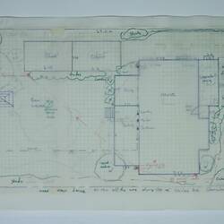 Preliminary Sketch - Landscape Garden Plan, W. van Dok, Hand Drawn, Glen Waverley, 1999