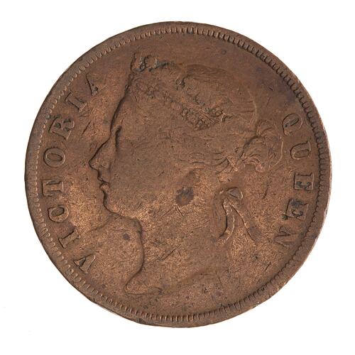 Coin - 1 Cent, Straits Settlements, 1885