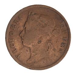 Coin - 1 Cent, Straits Settlements, 1885