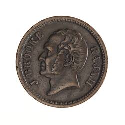 Coin - 1/4 Cent, White Rajah, Sarawak, 1863