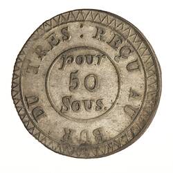 Coin - 50 Sous, Mauritius, 1822