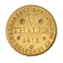 Coin - 5 Thaler, Hannover, Germany, 1815