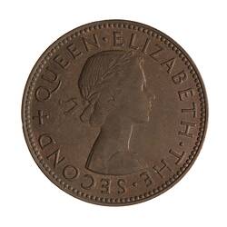 Coin - 1/2 Penny, New Zealand, 1956