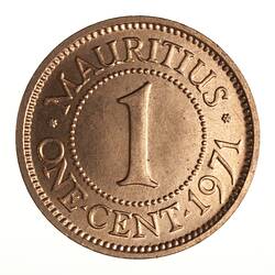 Coin - 1 Cent, Mauritius, 1971