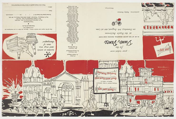 Invitation - Dinner Dance, The Xavier Memorial Rowing Shed Fund, 1955