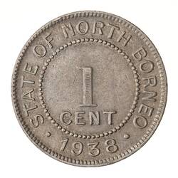 Coin - 1 Cent, North Borneo, 1938