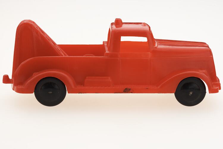 Toy Tow Truck - Red Plastic