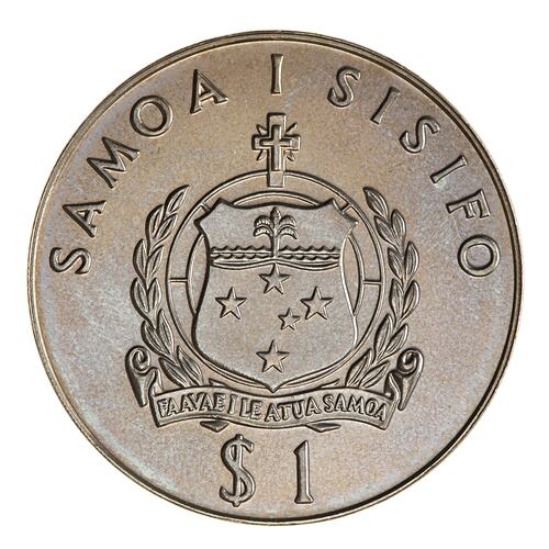 Coin - 1 Tala, Cook Bicentenary, Samoa, 1979