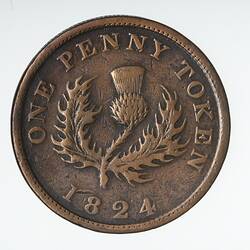 Coin - 1 Penny, Nova Scotia, Canada, 1824