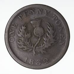 Coin - 1 Penny, Nova Scotia, Canada, 1832