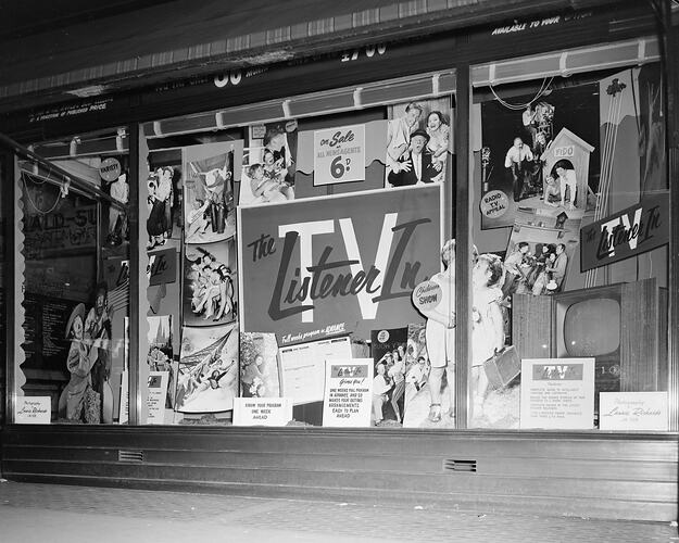 Herald-Sun, 'The Listener In', Window Display, Newspaper House, Melbourne, Victoria, 1958