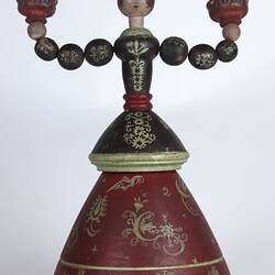 Candlestick - Painted Wood, Displaced Persons' Camp Craft, Germany, circa 1945-1951