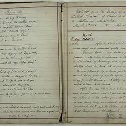 Diary - Charles Care, 'Diary of a Voyage from London to Melbourne, RMS 'Orient', 1888