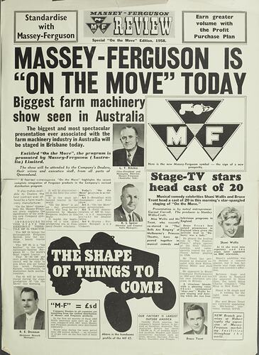 Magazine Insert - Massey-Ferguson Review, Special 'On the Move' Edition, 1958