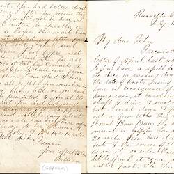 Letter - William Graham, to John Graham, Personal, 11 Jul 1868