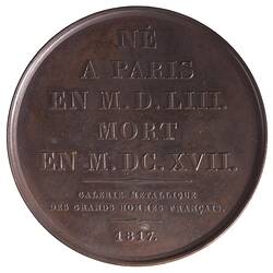 Medal - J. Auguste de Thou, France, 1817
