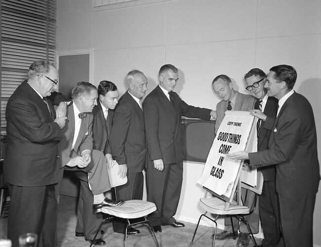 Men in Meeting, Melbourne, Victoria, Jul 1958