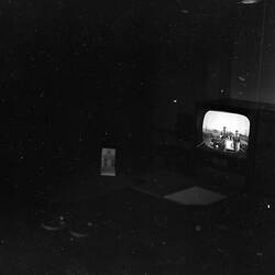 Negative - 'Highway Patrol' on the Screen of a Television Set, Melbourne, Victoria, 1956