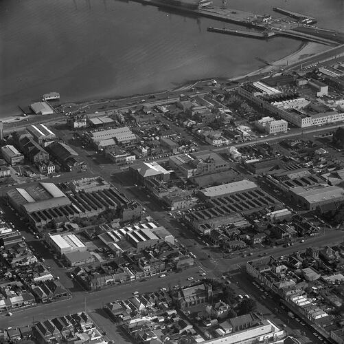 Negative - Aerial View of South Melbourne, Victoria, 1958