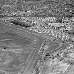 Negative - Aerial View of Sandown Racecourse & Surrounding Suburb, Springvale, Victoria, 27 Dec 1969