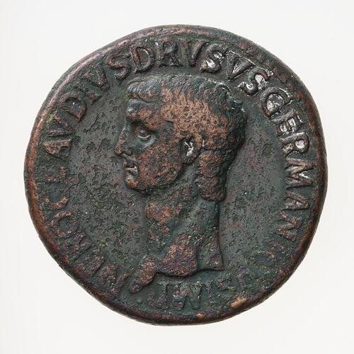 Coin - Sestertius, Emperor Claudius for Nero Claudius Drusus, Ancient Roman Empire, 41-54 AD