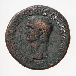 Coin - Sestertius, Emperor Claudius for Nero Claudius Drusus, Ancient Roman Empire, 41-54 AD