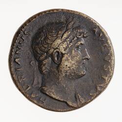 Coin - Sestertius, Emperor Hadrian, Ancient Roman Empire, 125-128 AD